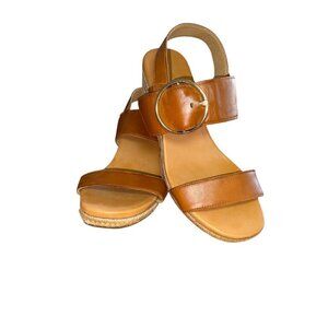 UGG Navee Cognac Espadrille Wedge Sandal Womens Size 7